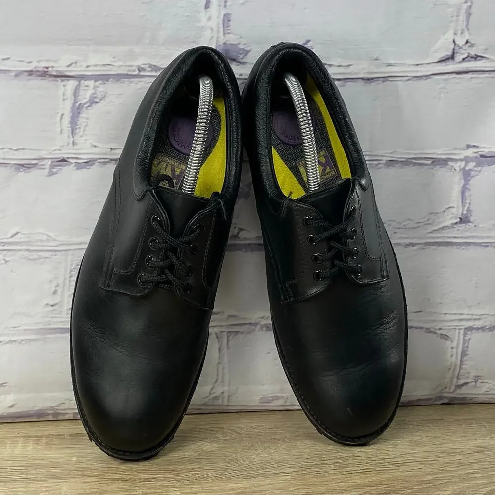 All American Boot MFG Black Leather 630 Oxford Shoes Men's Size 8.5 D Vibram